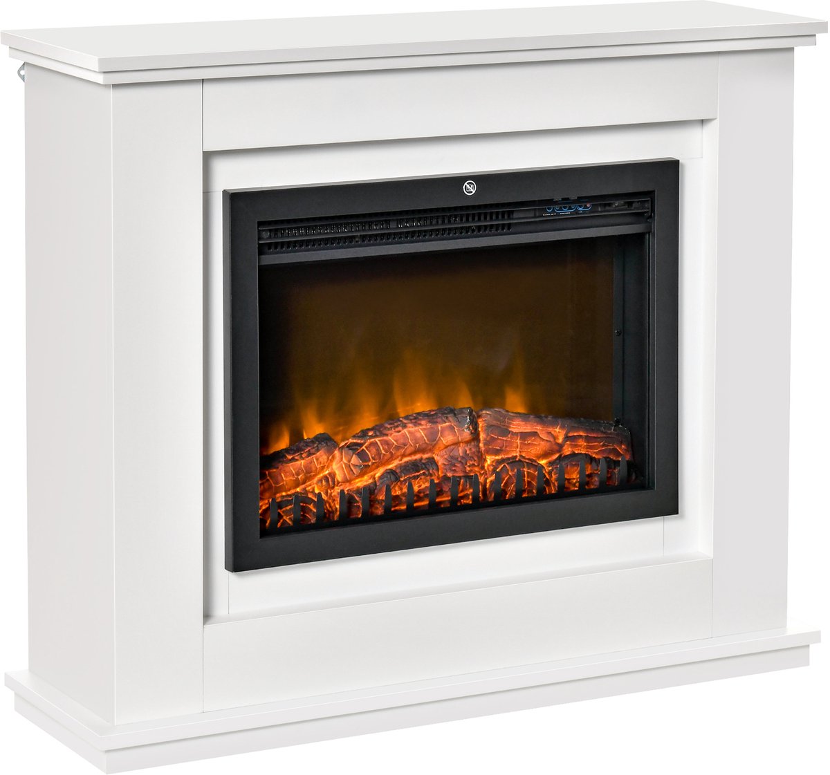 HOMCOM-Elektrische Haard-MDF-98x27,5x80cm-Wit