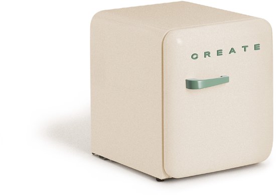 CREATE - Koelkast in retrostijl - Gebroken wit - Handvat Sage - FRIDGE RETRO 48L van create — afbeelding 3