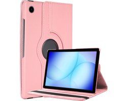 Hoesje - Geschikt voor Samsung Galaxy Tab A11 Plus / A9 Plus - 360 Graden Hoes - Draaibare Hard Cover Case - Tablethoes Draaibaar - Lichtroze