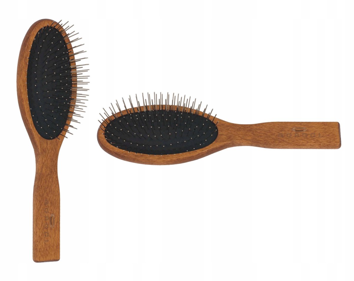 Gorgol Houten Luchtborstel met Metalen Pinnen - Professionele Haarstyling