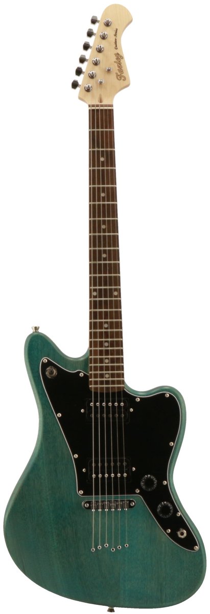 Elektrische gitaar met gigbag Fazley Outlaw Series Maverick Basic HH Blue