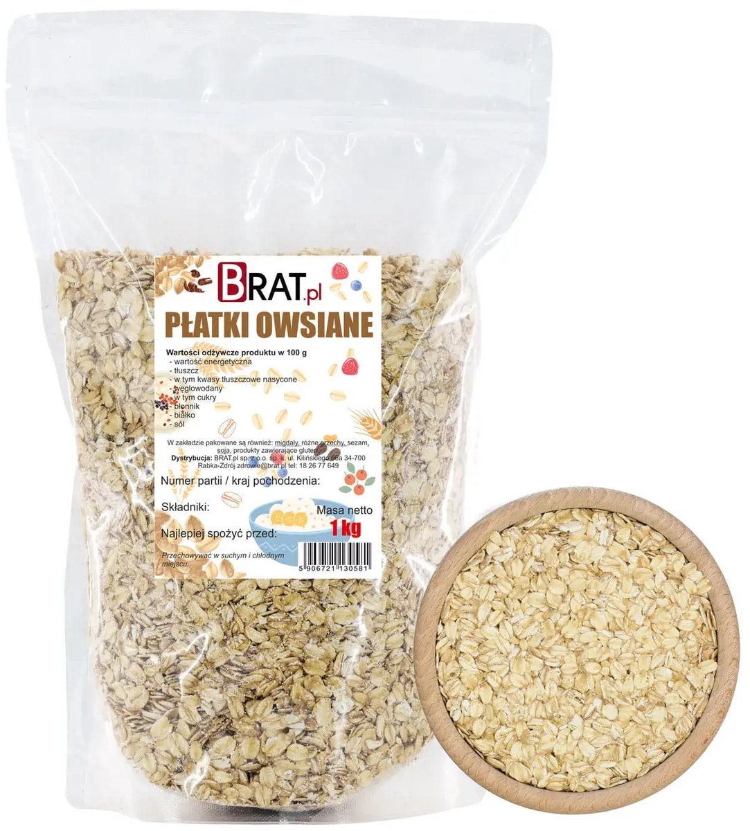 BRAT Original – Havermout – Natuurlijk – Vezelrijk – 1 kg