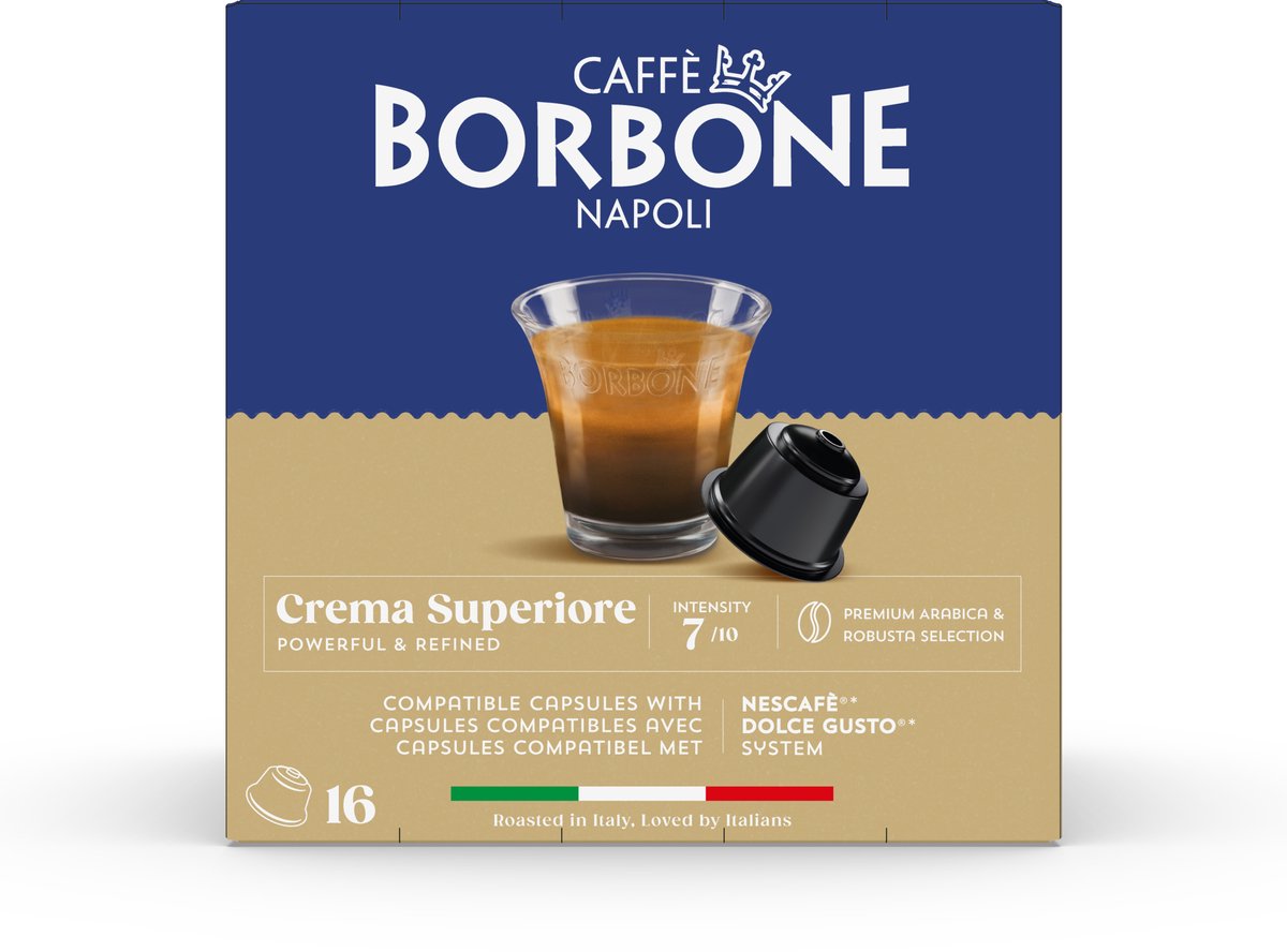 Borbone Crema Superiore - Geschikt voor Dolce Gusto - 16 capsules
