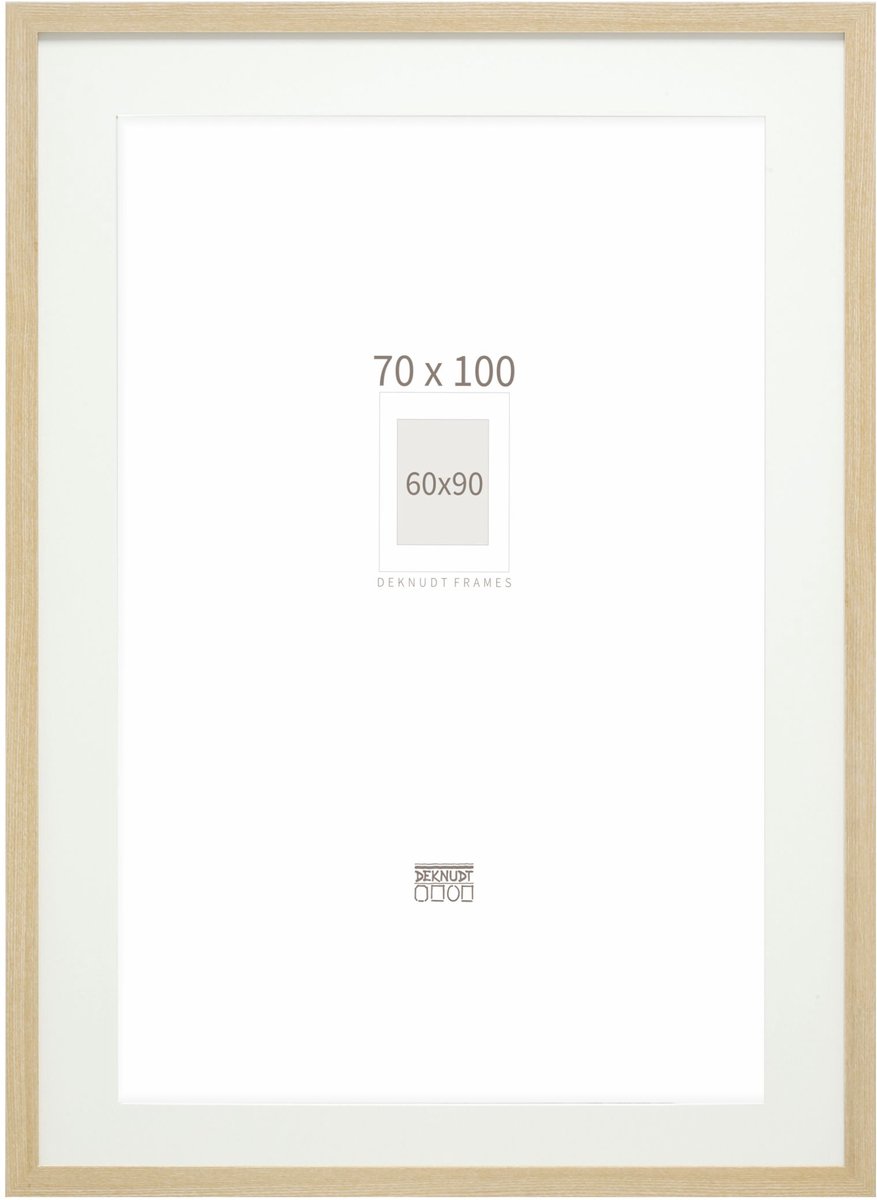 Deknudt Frames fotolijst - naturel - passe-partout - 60x90 / 70x100 cm