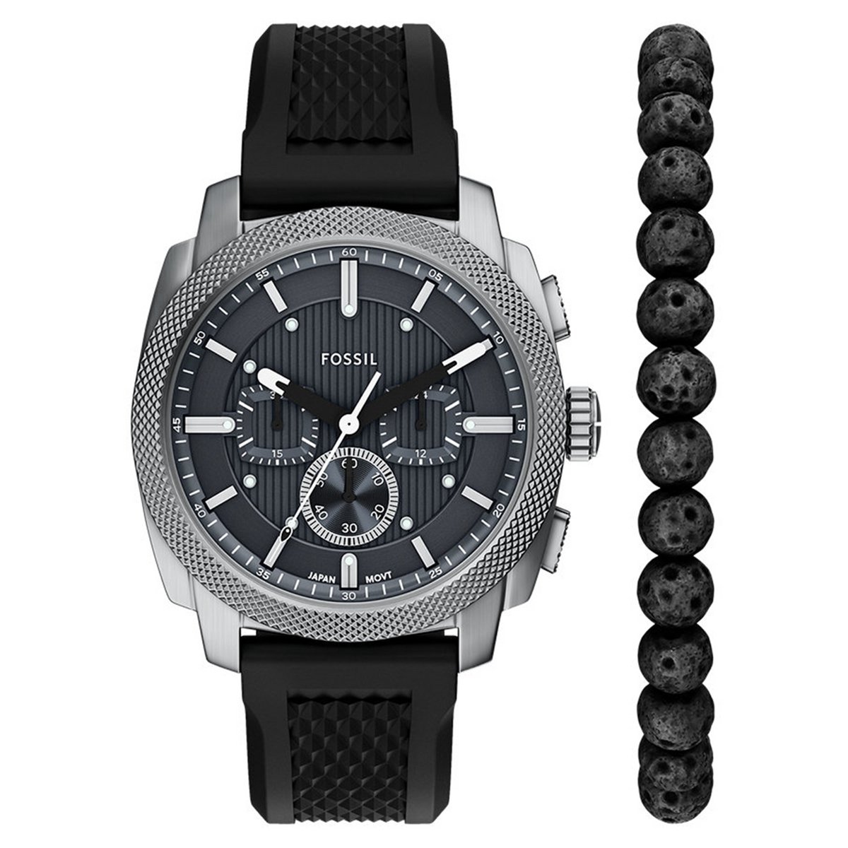 FOSSIL Heren Horloge geschenkset 44 mm - Zwart