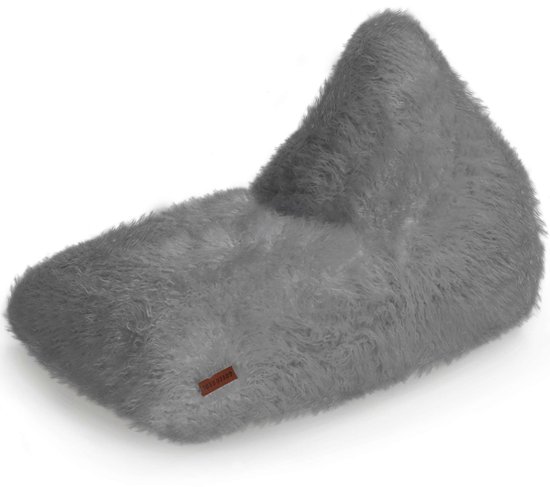 Green Bean® Zitzak Bontlook Binnen 150x100x100cm met 220 Liter EPS-korrelvulling - Knuffelzacht Wasbaar - Binnen Stoffen Vloerkussen Ligstoelkussen Zitkussen Grijs