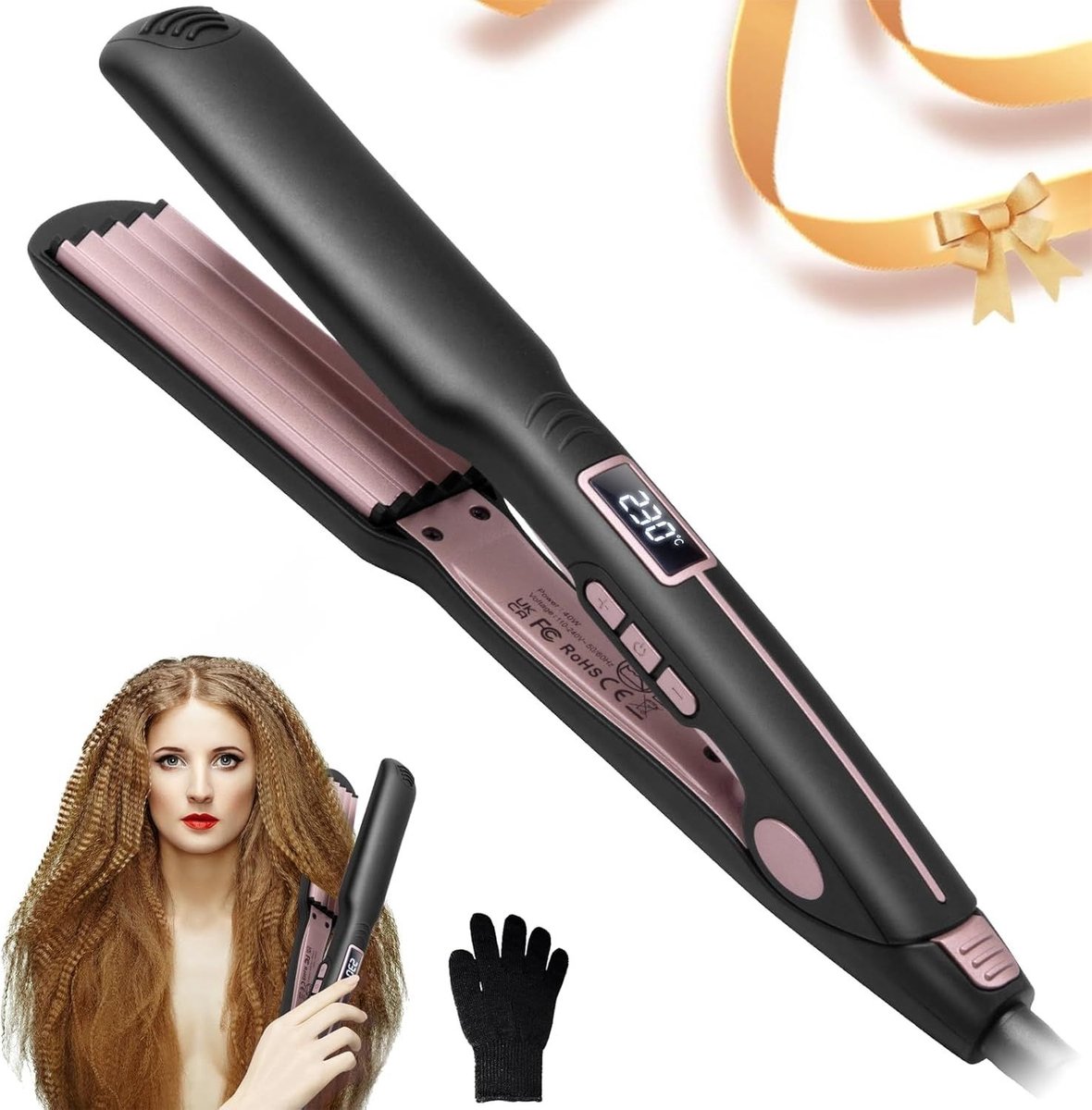 SNJY Wafeltang - Krultang - Golvenkrultang - 100-230℃ - SNJY® - €69,95