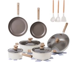 Alice by ISENVI Pannenset Inductie - Keramisch - 17 Delig - PFAS, PTFE Vrij - Alle warmtebronnen -…