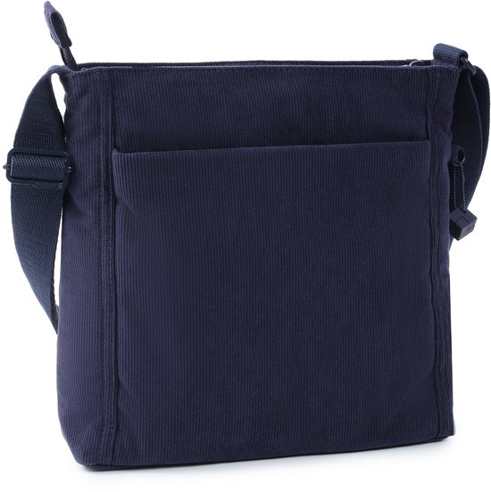 Hedgren ORVA – Sac bandoulière avec protection RFID – Déperlant – Léger – Velours Peacoat Blue