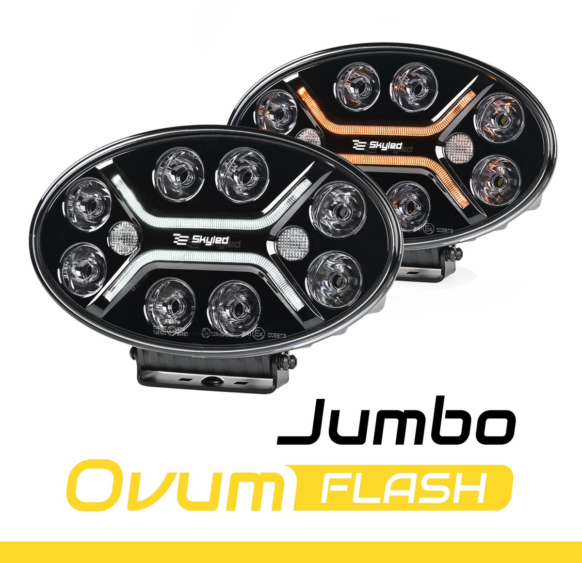 SKYLED Jumbo Ovum Flash FULL LED met positielicht wit/amber ingebouwde led flitser 6.400 Lumen 120 watt IP69K