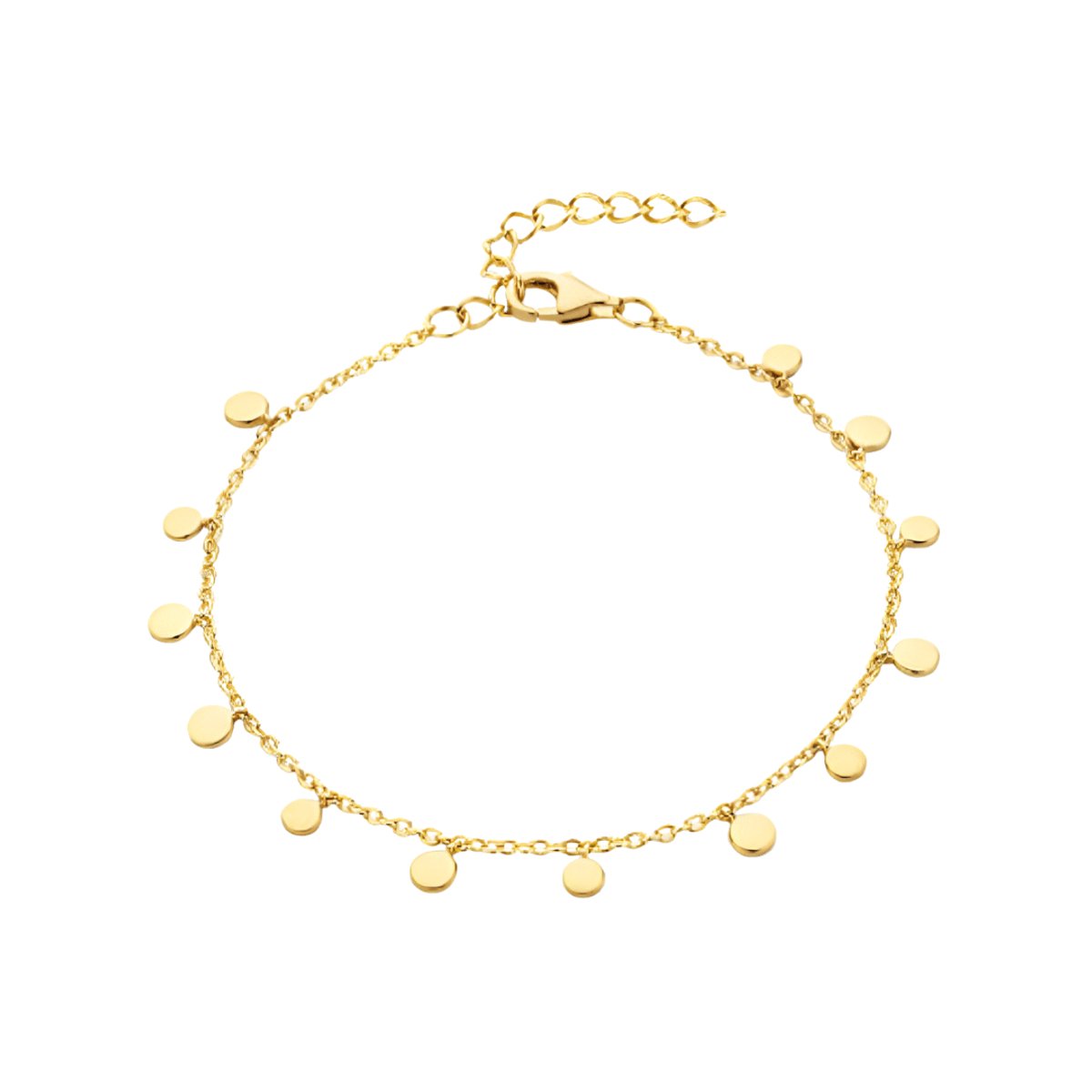 Planet Pink - Armband muntjes bedeltjes goud - Stainless Steel - Roestvrij Staal rvs - Waterproof