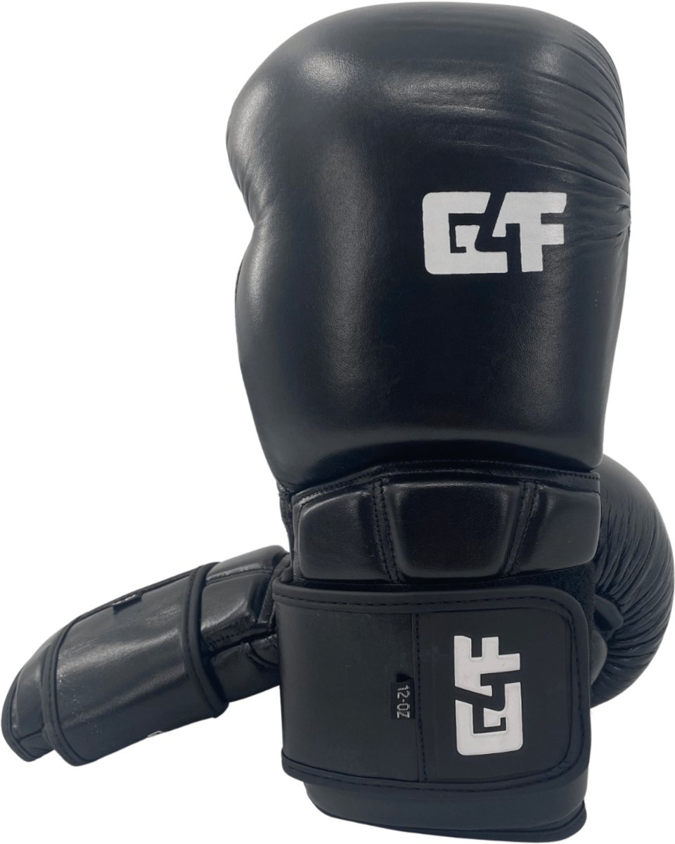 G4F - Pro 2.0 Leren Bokshandschoenen - Zwart/Wit - 14 oz
