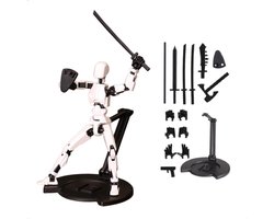 PLAY IT Robot Bouwpakket Actie Figuur - 75 Onderdelen - Wit Zwart - Robot Speelgoed Jongens