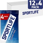 Sportlife smashmint 4-pack - frisse suikervrije kauwgom - 12x(4x18g)