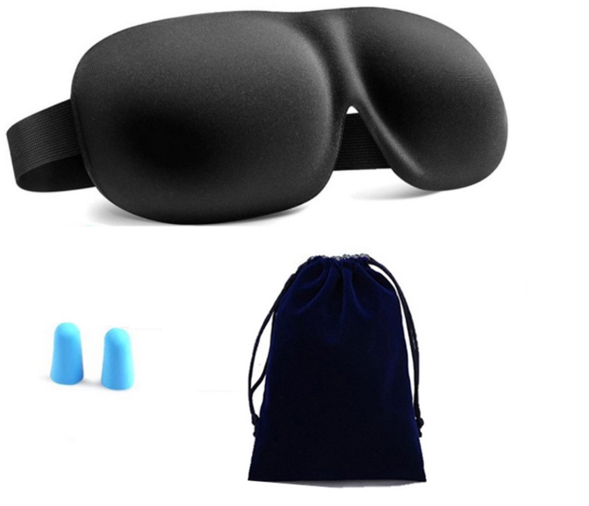 3D Slaapmasker - Slaapmaskers - 3D Oogmasker om te Slapen - Verduistering dat - met Oordopjes en Opbergzak