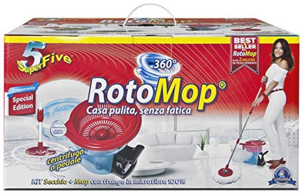 Roterende micro rotomop voor het reinigen van vloeren