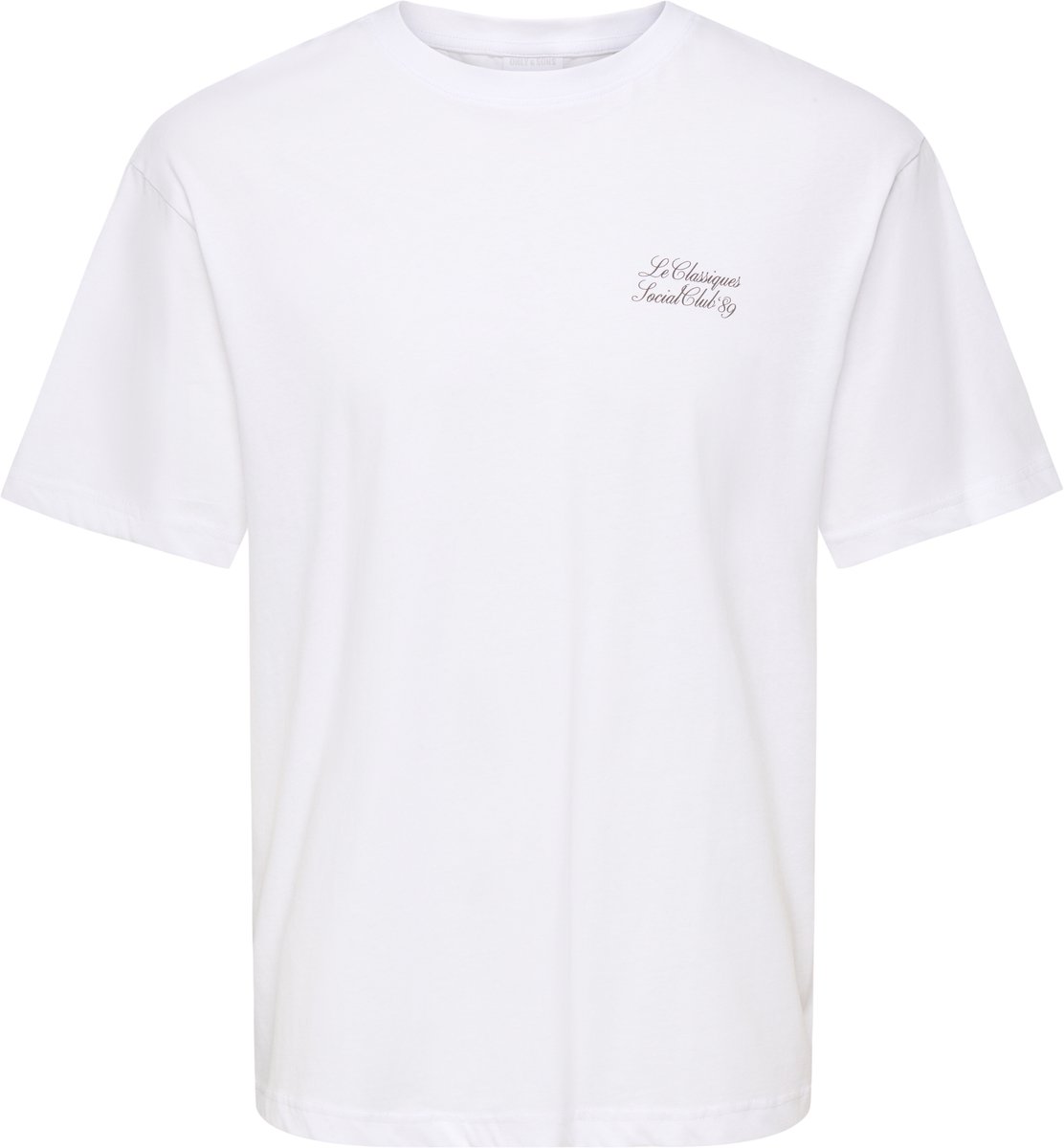 Only & Sons T-shirt Onsaxel Coffee Rlx Ss Tee 22039597 Bright White/coffee Wit Mannen Maat - L