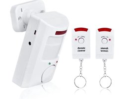 Draadloos Alarmsysteem met Sirene – Complete Alarmkit voor Huisbeveiliging – 8 Meter Detectiebereik -Bewegingssensor & Deur/Raam Detector – Inclusief Afstandsbediening