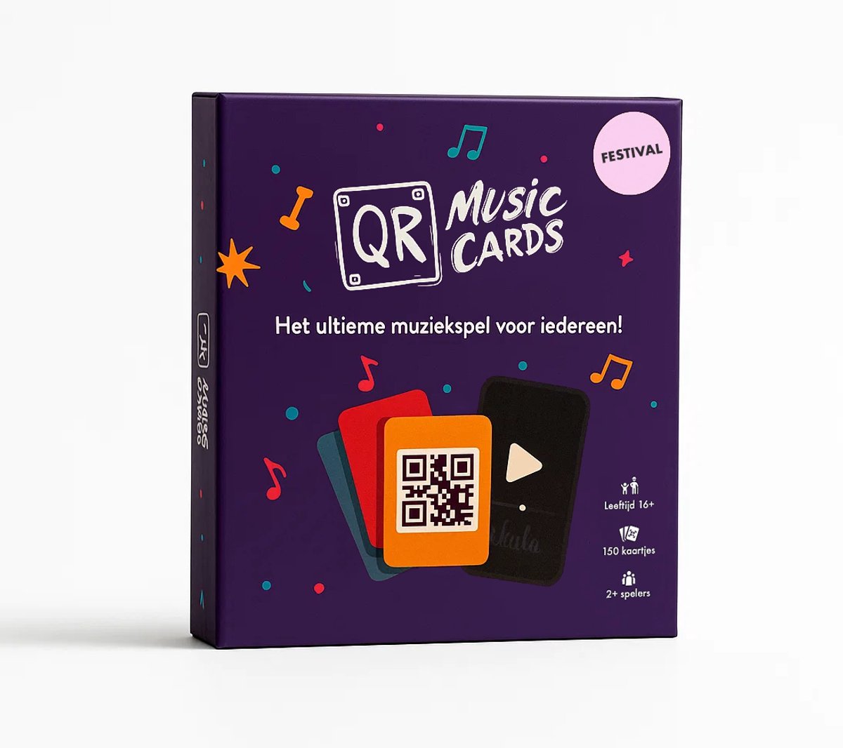 QR Music Cards - Festival editie - 150 kaartjes - Inclusief gratis app - Muziekspel - Kaartspel - Partyspel