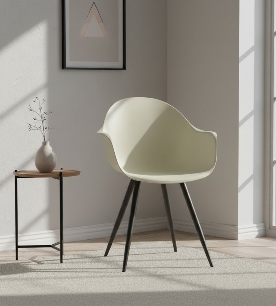 Eetkamerstoel Nordic Comfort Breeze – - 58x54x85 cm - Breeze – Ergonomische Kunststof Designstoel - Medahomestore