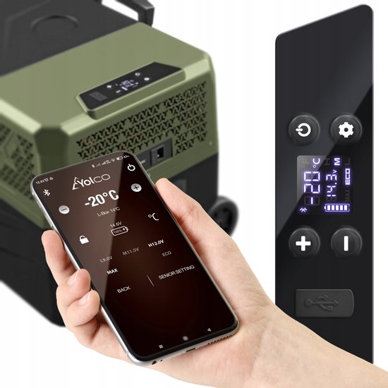 Walco BCX30 Green Compressor Koelbox 28L - Draagbaar & Bluetooth van Merkloos — afbeelding 5