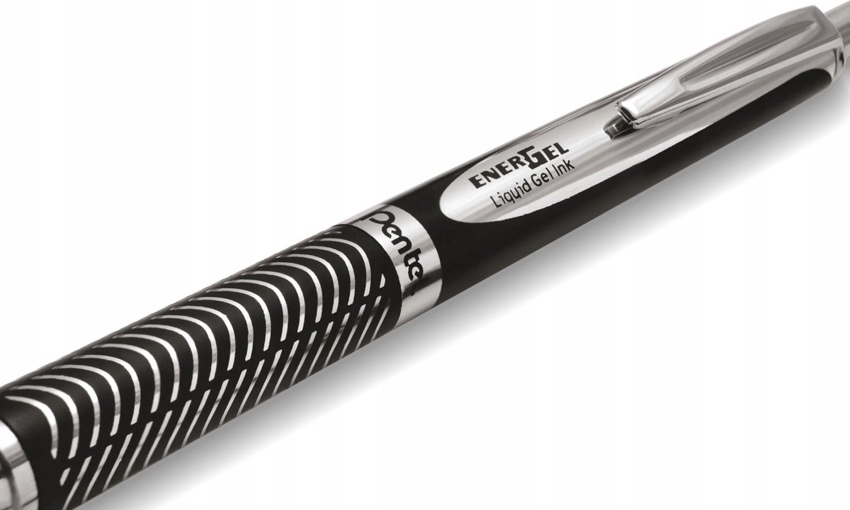 Pentel EnerGel BL407 zwarte aluminium balpen, 0,7 mm