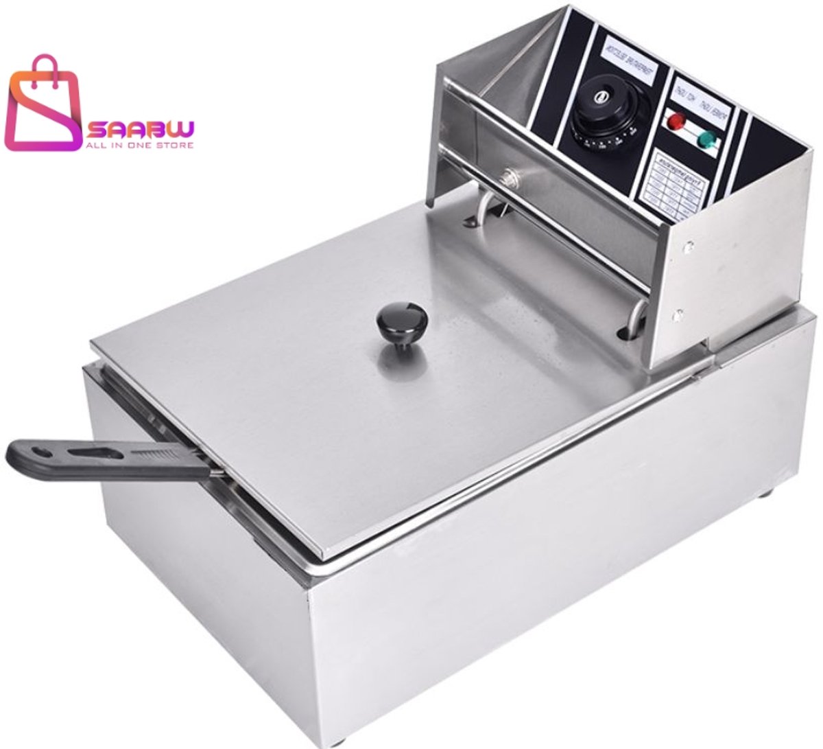 Elektrische Friteuse 6 Liter – 2500W RVS Frituurpan met Thermostaat 60–200°C – Professionele Friteuse voor Thuiskoken & Horeca – friteuse tefal –73699 thumbnail 2