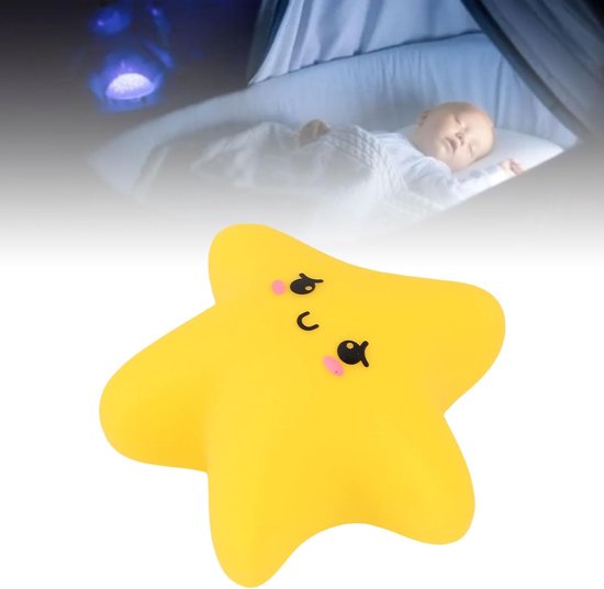 Siliconen Nachtlicht Kleine Magnetische Absorberende Zachte Decor Decoratielamp voor Slaapkamer Kinderkamer, Vloerlampen (Stervormig) van Merkloos — afbeelding 3