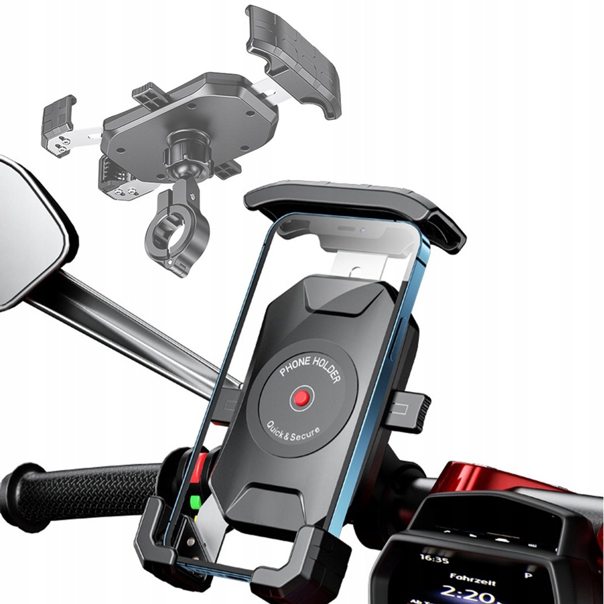 Universele Telefoonhouder voor Fiets, Motor & Scooter (4-7 inch)