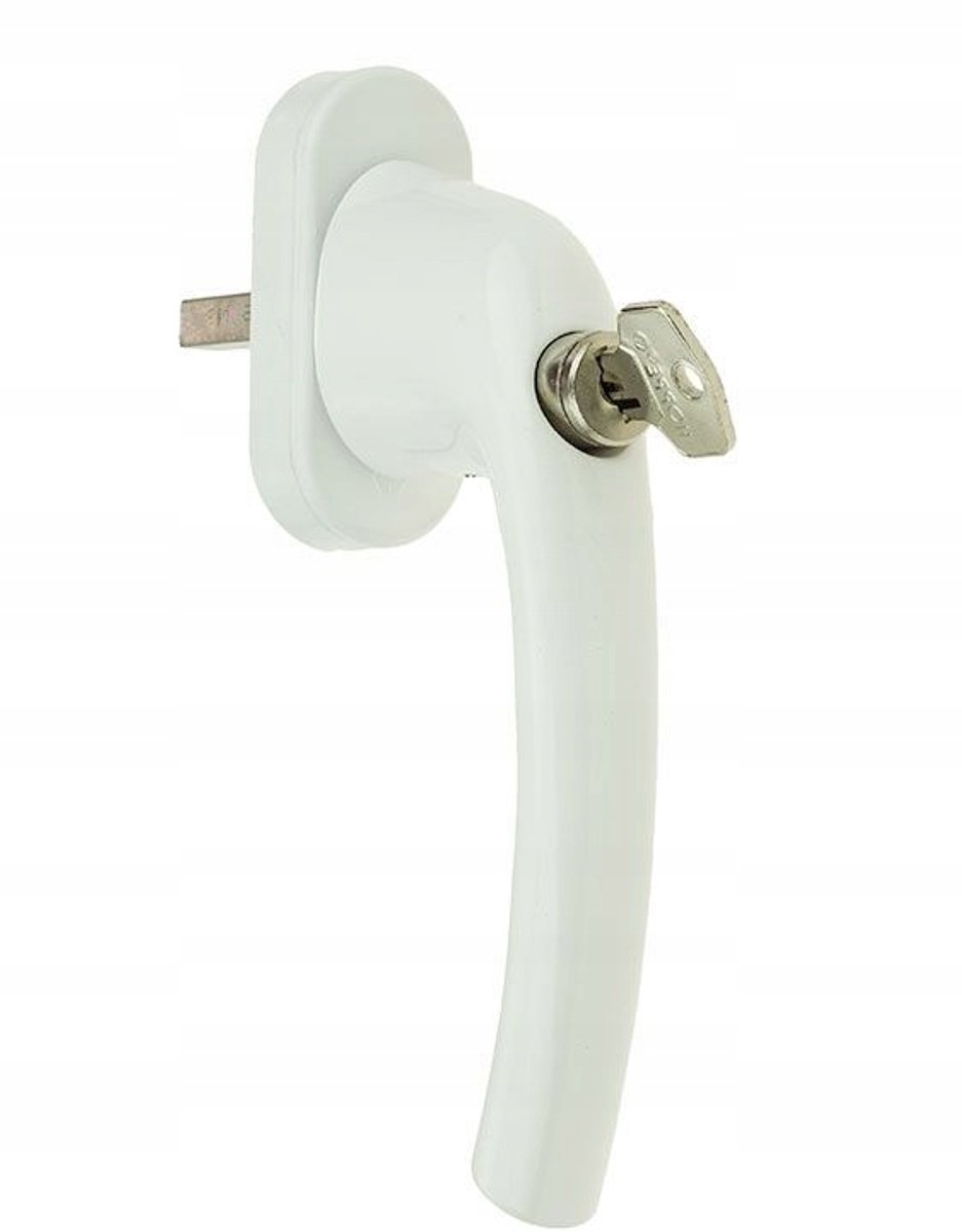 Wit frameschakel met sleutel, aluminium, 37mm