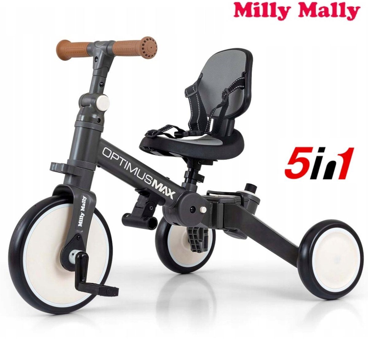 Milly Mally Optimus Max Loopfiets 5-in-1 Driewieler Kinderfiets