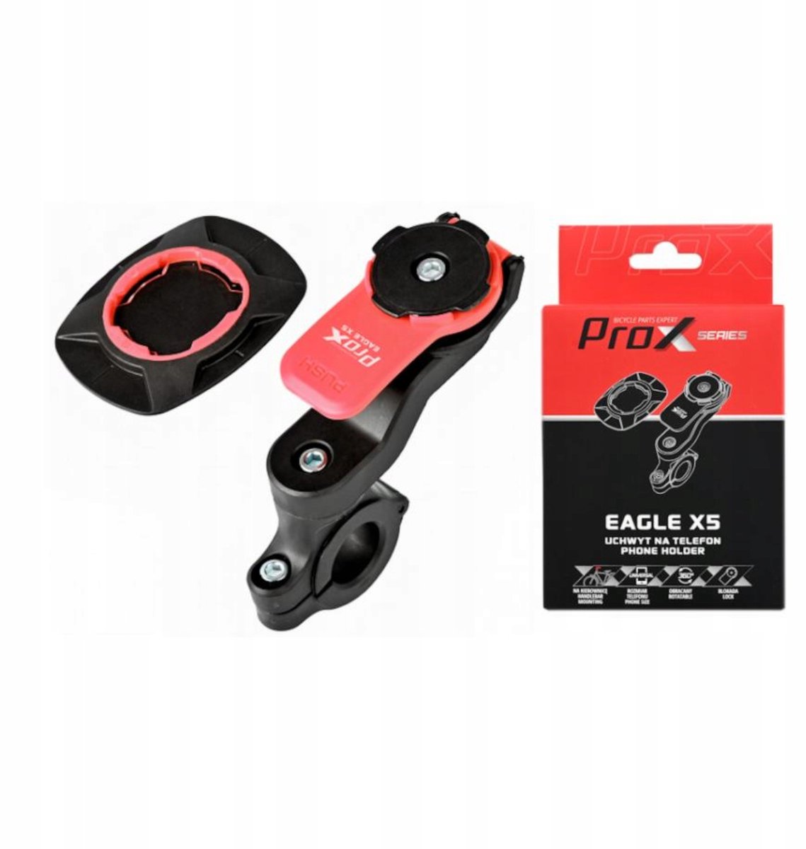 ProX Eagle X5 Fiets Telefoonhouder - 360° Draaibaar & Universeel