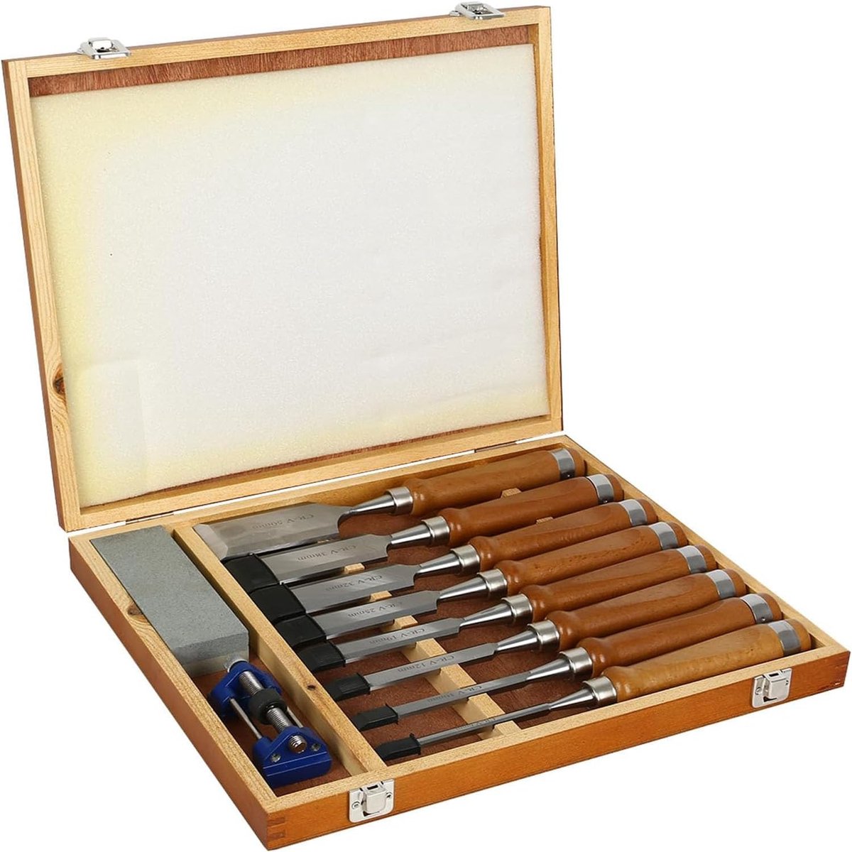 Chisel set for wood - 8-piece chisel set voor beginners en professionals - gemaakt van hout