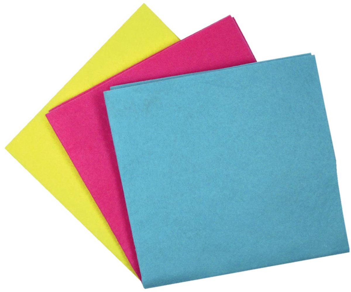 Aqualine universele huishouddoekjes ft 38 x 38 cm | geassorteerde kleuren | pak van 6 stuks