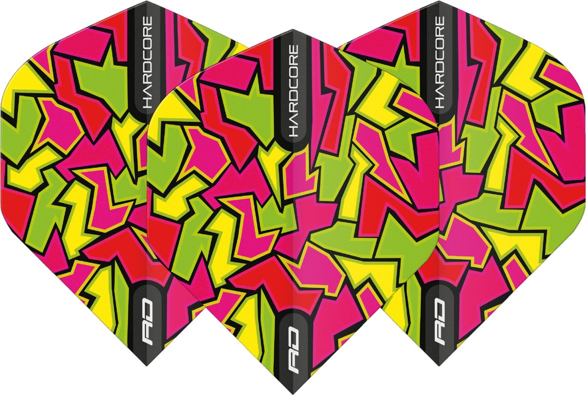 Red Dragon Hardcore Radical Red Crackle - Dart Flights