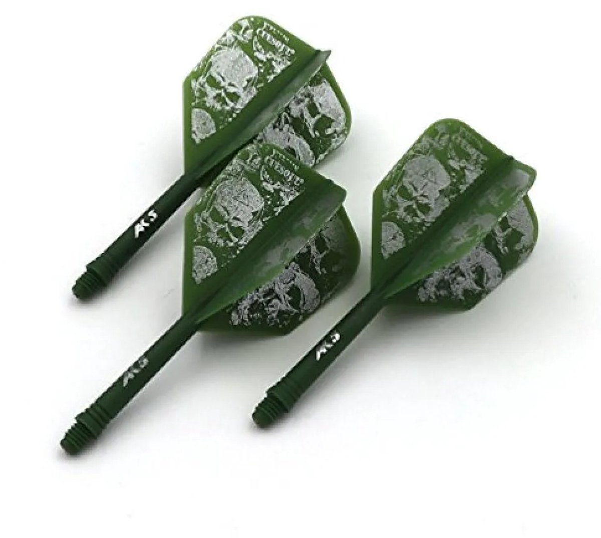 Cuesoul - ROST Integrated Dart Flights - Skeleton Green Shape