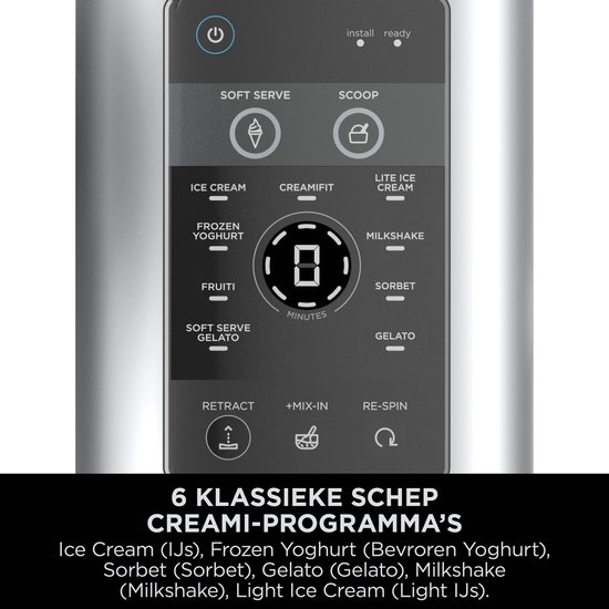 Ninja CREAMi SPIN Schepijs en Softijsmachine voor roomijs, creamifit, light ijs, milkshakes, sorbet, gelato en frozen yoghurt - NC701BU van Merkloos — afbeelding 3