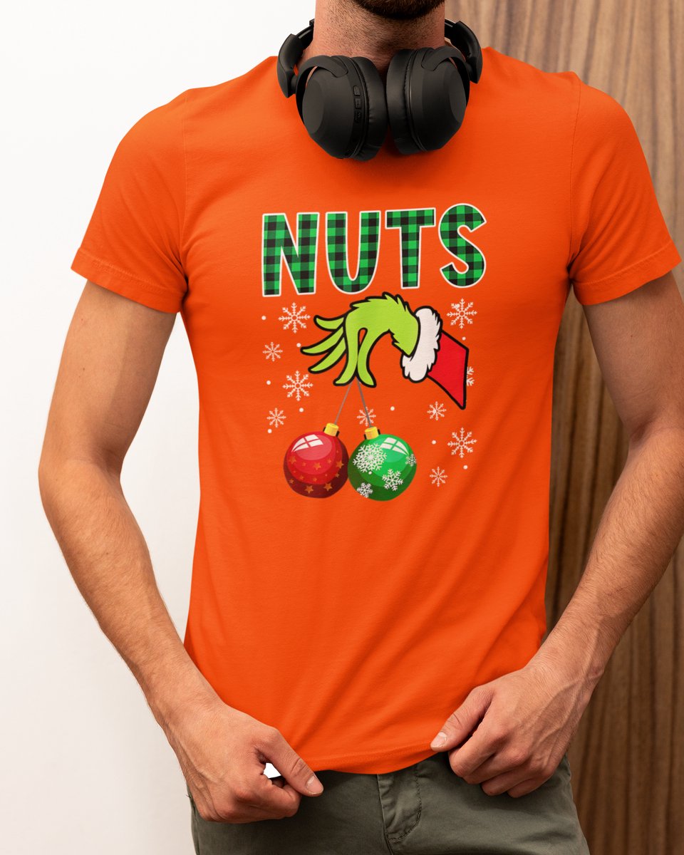 Nuts Kerst - Kerst T-shirt Oranje - Grappig T-shirt - Maat XL - Kerst Cadeau Mannen - Limited Edition