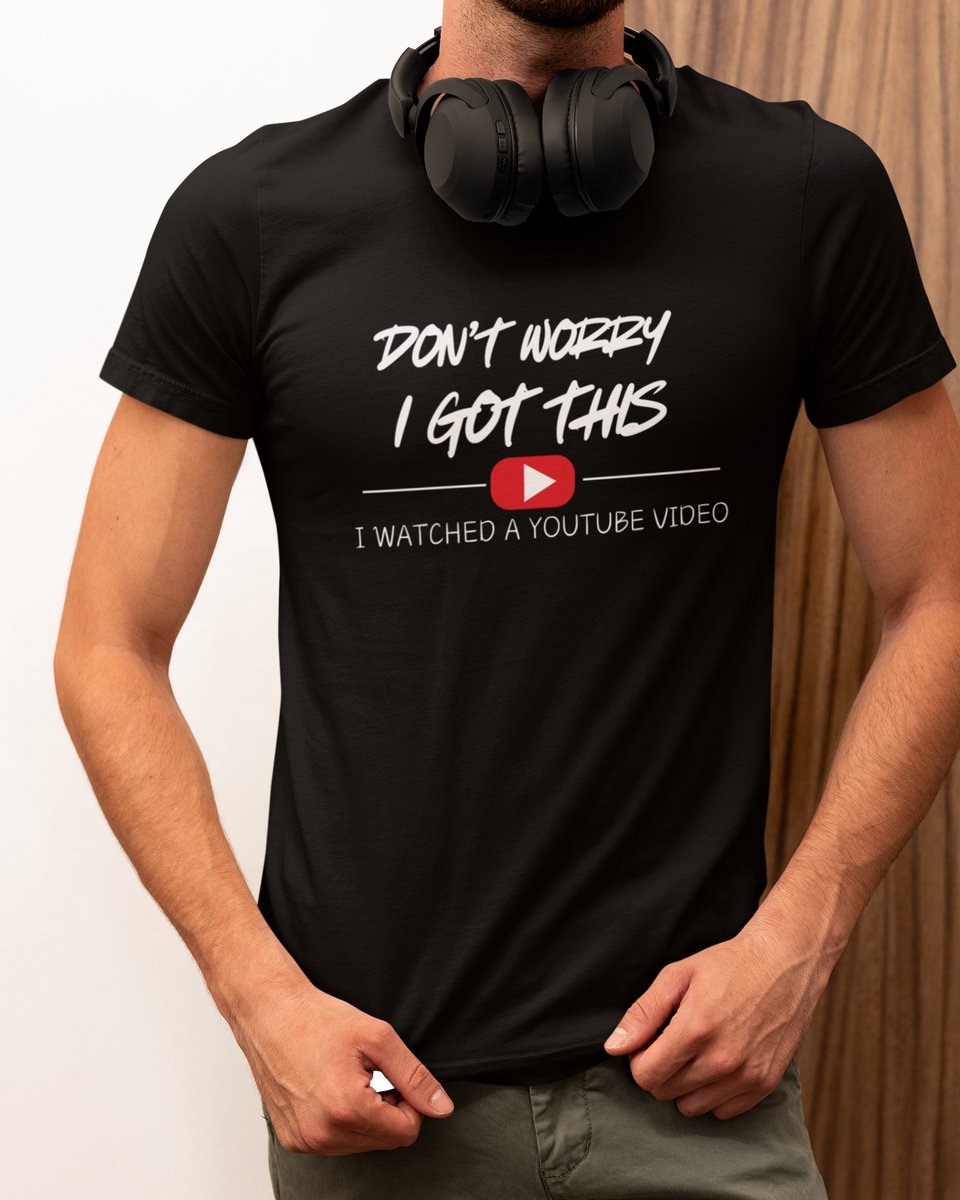Youtube - T-shirt Zwart - Grappig T-shirt - Maat M - Cadeau Mannen - Limited Edition