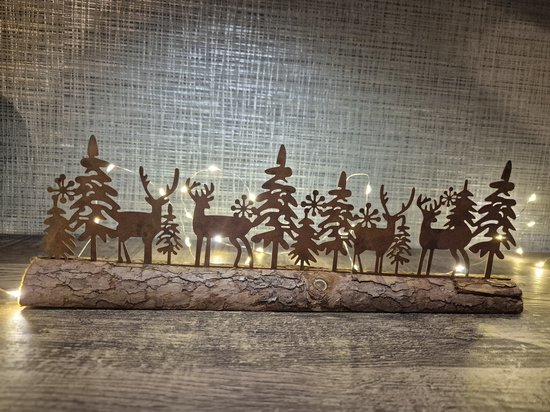 4 Branches Artificielles Style Bois De Cerf - Déco Intérieur Noël, Halloween - 35 Cm - Marron Foncé