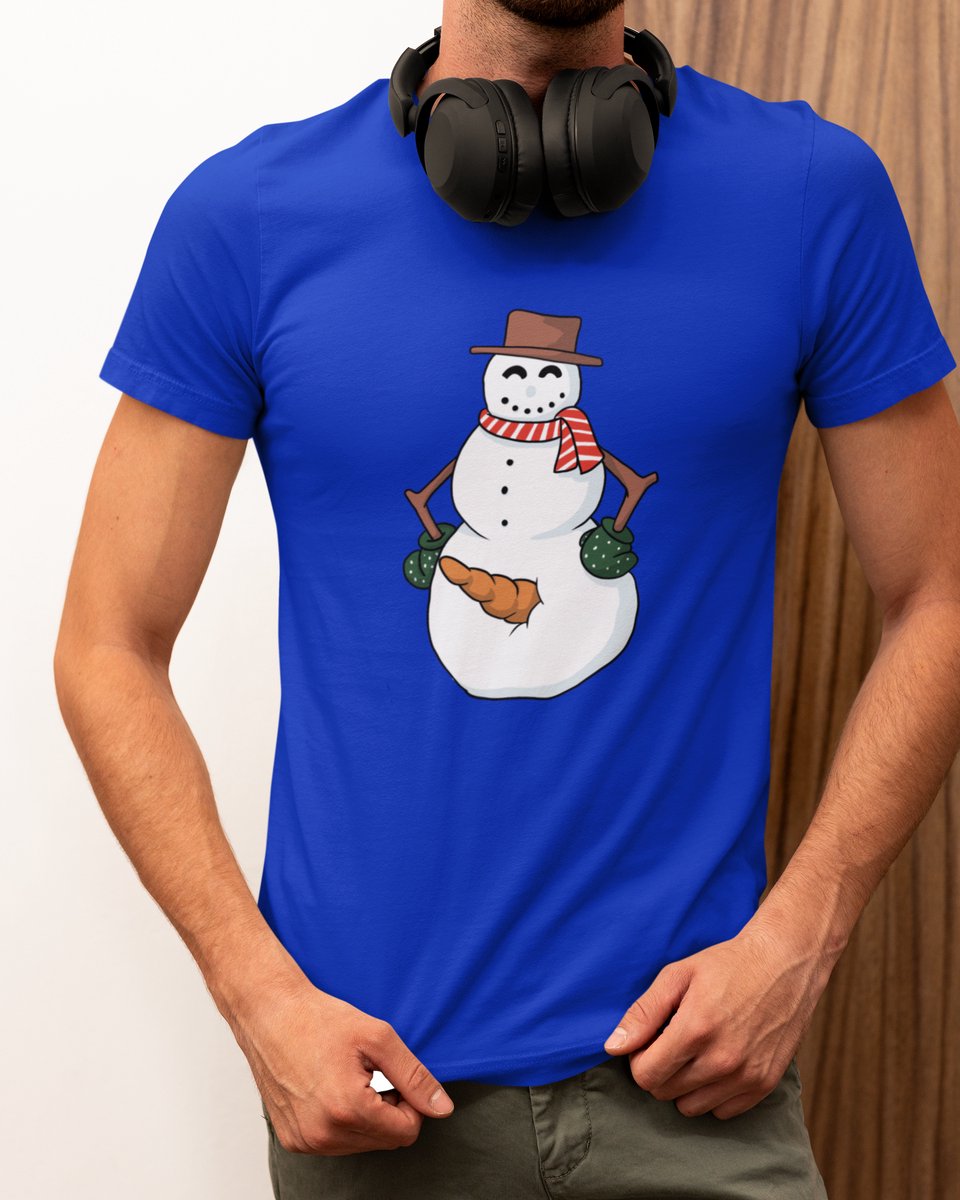 Funny Snowman Kerst - Kerst T-shirt Blauw - Grappig T-shirt - Maat M - Kerst Cadeau Mannen - Limited Edition