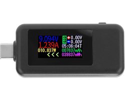 Flow Meter Tester - Type-C - Current Voltage Monitor - Digital USB Multimeter - DC4-30V - Voltmeter Ammeter