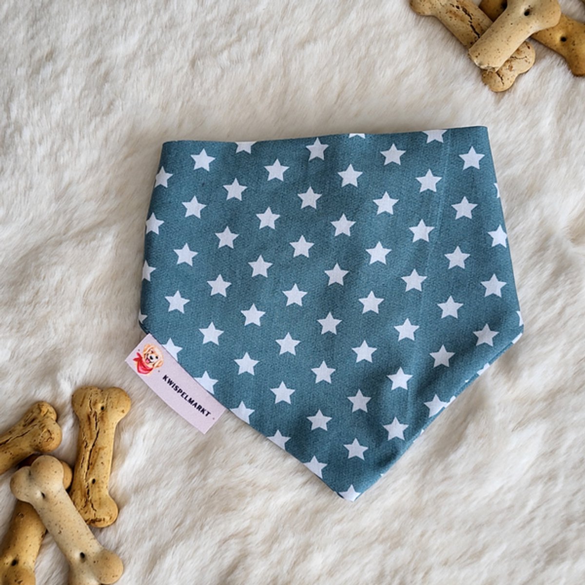Kwispelmarkt - Honden bandana - Honden sjaal - Sterretjes