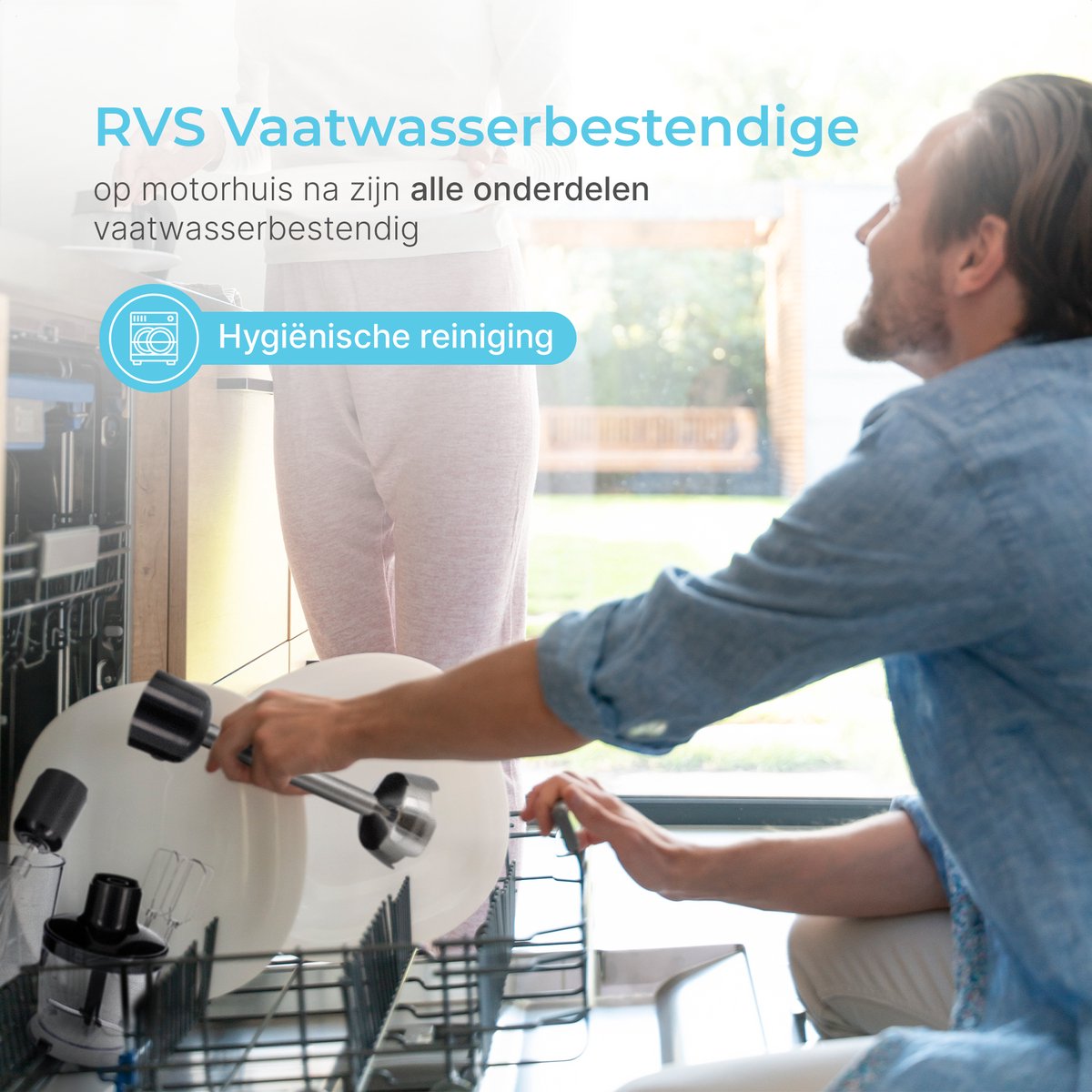 Goodforce 7 delige Staafmixer set – Inclusief Hakmolen, garde, melkopschuimer, klopper & Maatbeker – krachtig & vaatwasserbestendig – 12 snelheden + turbofunctie – 1000W – PFAS-vrij – foto 8