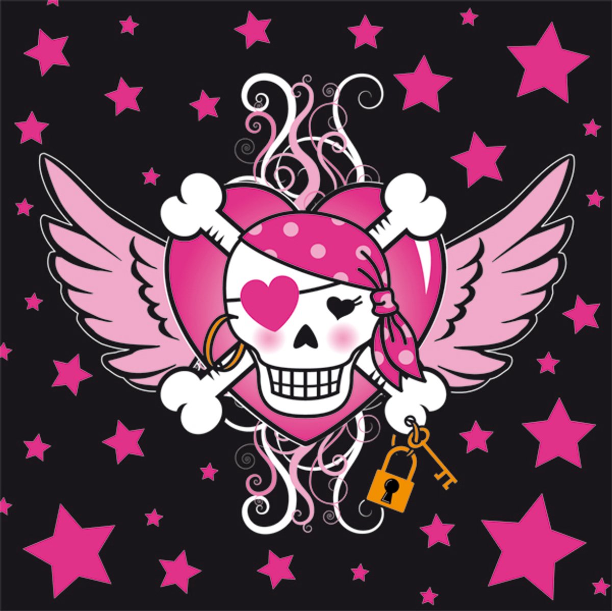 Servetten Pink Pirate Girl - 2 x 20 stuks