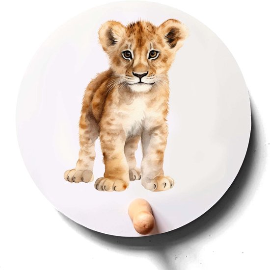 Kapstok Safari welpje-kinderkamer-jungle-decoratie-babykamer — afbeelding 2