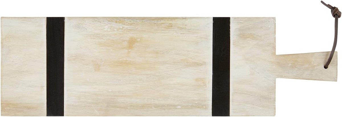 Charcuterieplank Mangohout Zwart en Naturel Serveerplank Hout