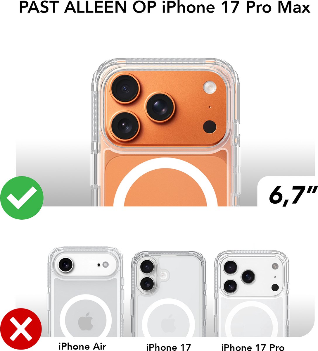 SoSkild geschikt voor Apple iPhone 17 Pro Max Defend Case Magnetic Ring Smokey - Grijs