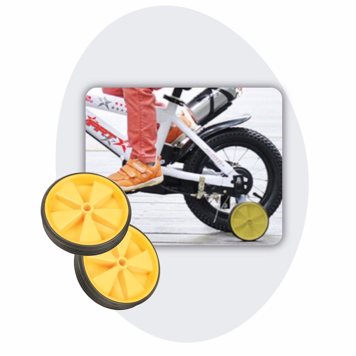 Voltano Zijwieltjes – Geel – 12-20 Inch - Zijwielen Voor Kinderfiets