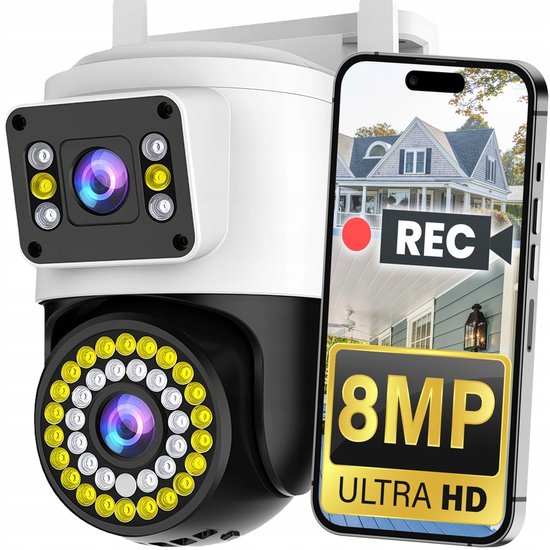 Renew Force ABQ-202W - 8MP Dual Lens WiFi Beveiligingscamera — afbeelding 4